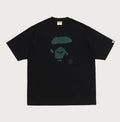 A BATHING APE CROC PATTERN APE FACE RELAXED FIT TEE
