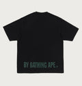 A BATHING APE CROC PATTERN APE FACE RELAXED FIT TEE