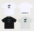 A BATHING APE CROC PATTERN APE FACE RELAXED FIT TEE
