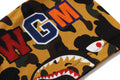 A BATHING APE BAPE KIDS 1ST CAMO SHARK HOODIE PRINT SWEAT VARSITY JACKET - happyjagabee store