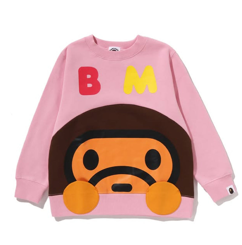 A BATHING APE BAPE KIDS BABY MILO CREWNECK SWEAT SHIRT