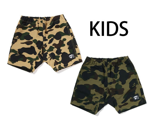 A BATHING APE BAPE KIDS 1ST CAMO CLIMBING SHORTS