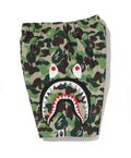 A BATHING APE BAPE KIDS ABC CAMO SIDE SHARK BEACH SHORTS