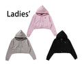 A BATHING APE Ladies' APE HEAD ONE POINT CROPPED ZIP HOODIE