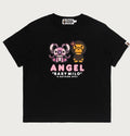 A BATHING APE Ladies' BAPE x DISNEY ANGEL AND BABY MILO MINI TEE