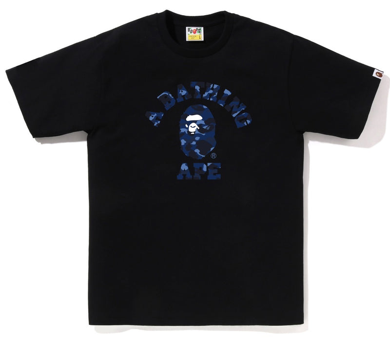 A BATHING APE COLOR CAMO COLLEGE TEE