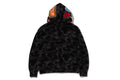 A BATHING APE COLOR CAMO CROCHET RELAXED FIT SHARK FULL ZIP HOODIE