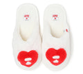 A BATHING APE APEE HEART FURRY SLIPPER