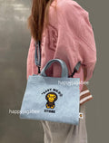 A BATHING APE BABY MILO STORE BABY MILO DENIM SMALL TOTE BAG