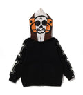 A BATHING APE BAPE KIDS BABY MILO SKULL ZIP DOUBLE HOODIE