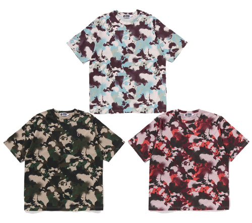 A BATHING APE MAP CAMO APE HEAD ONE POINT RELAXED FIT TEE