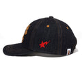 A BATHING APE JAPAN DENIM COLLECTION LOGO WASHED DENIM CAP