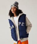 A BATHING APE Ladies' DETACHABLE SLEEVE DOWN JACKET