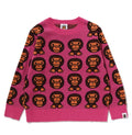 A BATHING APE BAPE KIDS BABY MILO PATTERN KNIT SWEATER