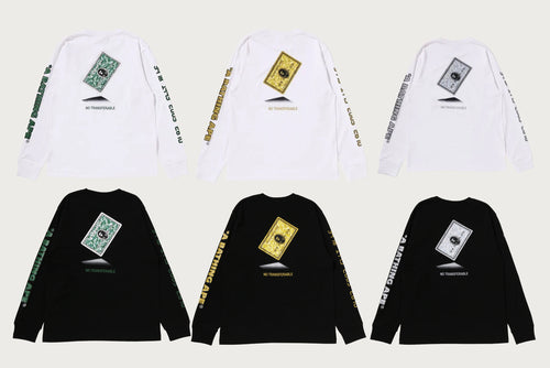 A BATHING APE BAPE CARD GRAPHIC L/S TEE ( ONLINE EXCLUSIVE )