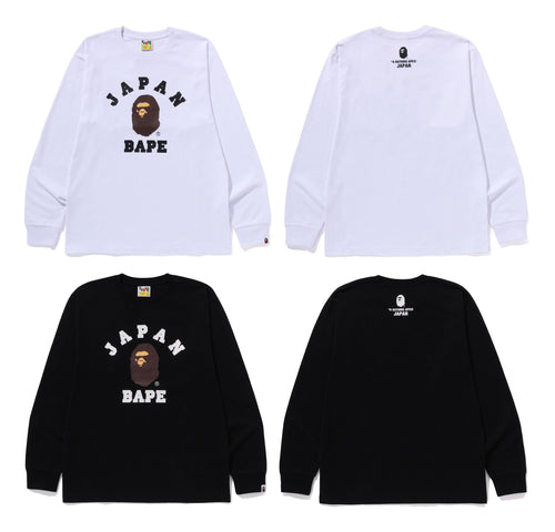 A BATHING APE JAPAN COLLEGE CITY L/S TEE