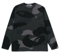 A BATHING APE MEGA COLOR CAMO ONE `POINT L/S TEE
