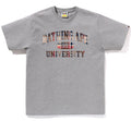 A BATHING APE BAPE CHECK UNIVERSITY COLLEGE TEE