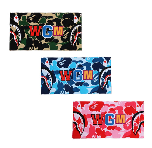 A BATHING APE ABC CAMO SHARK BEACH TOWEL