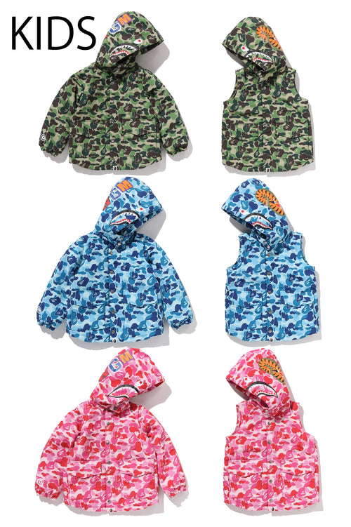 A BATHING APE BAPE KIDS ABC CAMO SHARK 4WAY JACKET