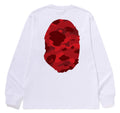 A BATHING APE COLOR CAMO BIG APE HEAD L/S TEE