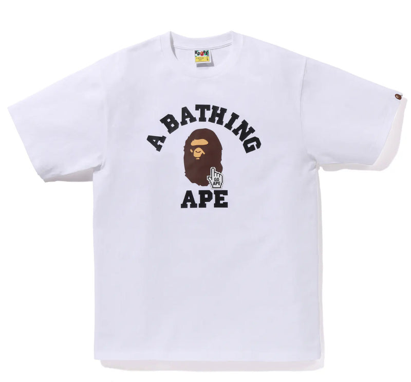 A BATHING APE GO APE POINTER COLLEGE TEE - ONLINE EXCLUSIVE -