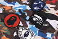 A BATHING APE HYBRID CAMO MULTI BADGE SHARK RELAXED FIT FULL ZIP HOODIE