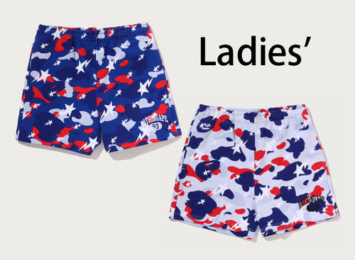 A BATHING APE Ladies' STA STRIKE CAMO SWEAT SHORTS