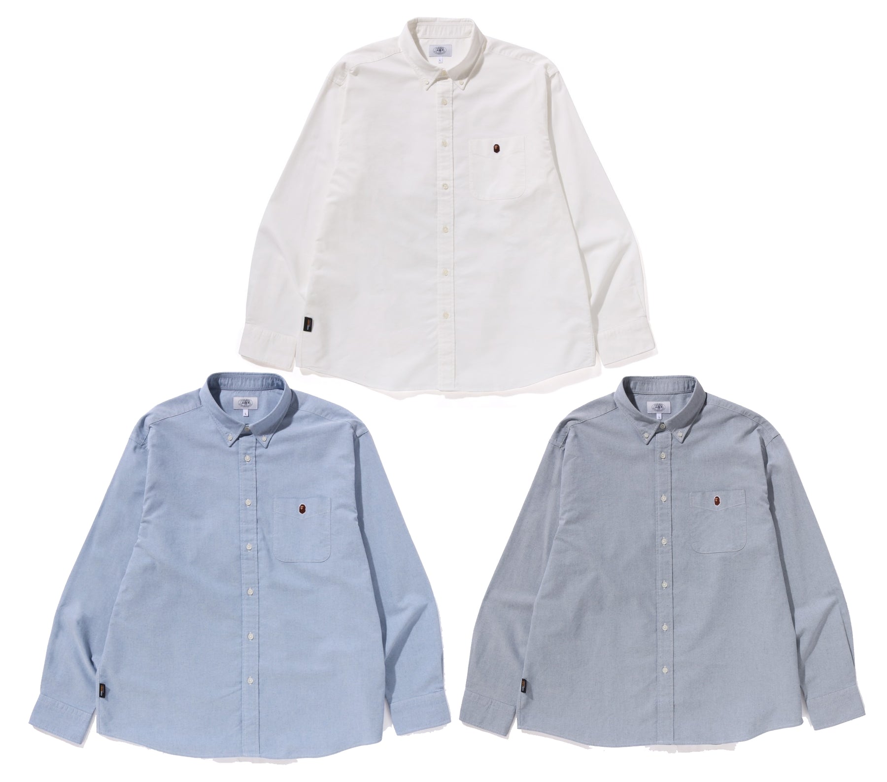 A BATHING APE ONE POINT CORDURA OXFORD SHIRT RELAXED FIT