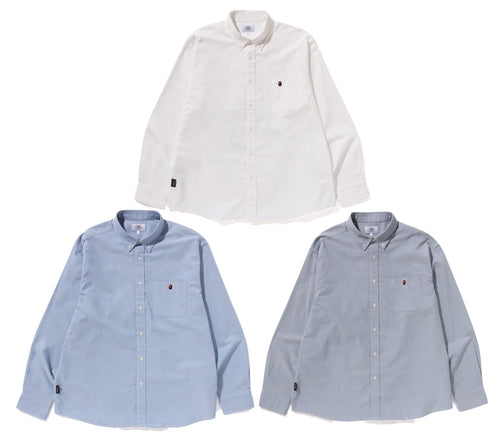 A BATHING APE ONE POINT CORDURA OXFORD SHIRT ( RELAXED FIT )