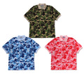 A BATHING APE ABC CAMO PILE JACQUARD RELAXED FIT POLO SHIRT