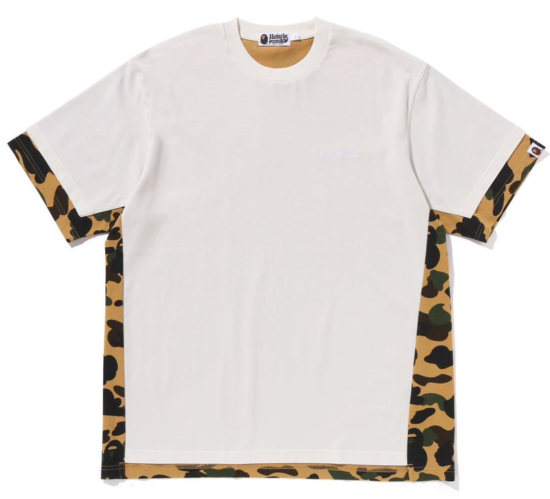 A BATHING APE 1ST CAMO HAVY WASHED BLOCKING RELAXED FIT TEE