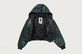 A BATHING APE Ladies' CROC PATTERN APE FACE CROPPED LEATHER JACKET
