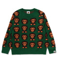 A BATHING APE BAPE KIDS BABY MILO PATTERN KNIT SWEATER