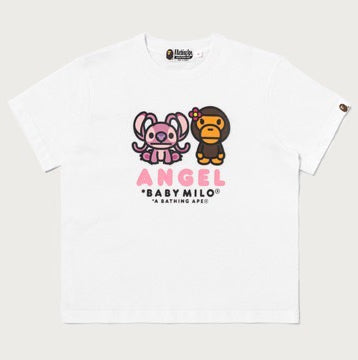 A BATHING APE Ladies' BAPE x DISNEY ANGEL AND BABY MILO MINI TEE