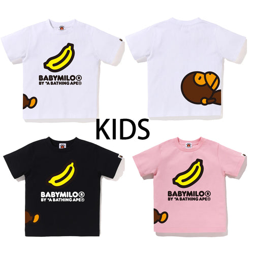 A BATHING APE BAPE KIDS SLEEPING BABY MILO BANANA TEE