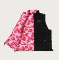 A BATHING APE ABC CAMO REVERSIBLE DOWN VEST