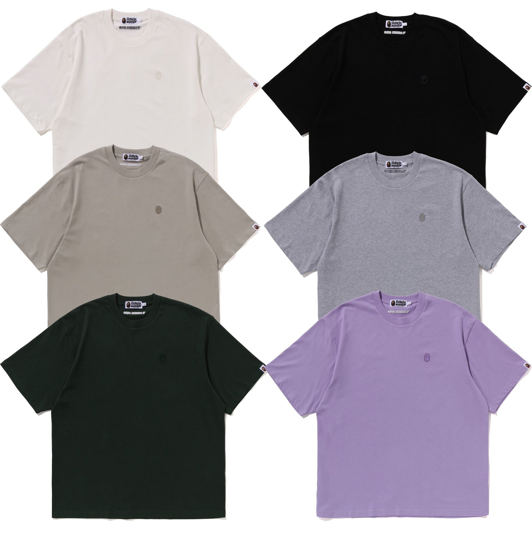 A BATHING APE TONAL APE HEAD ONE POINT TEE [Relaxed
