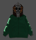A BATHING APE BAPE KIDS BABY MILO SKULL ZIP DOUBLE HOODIE