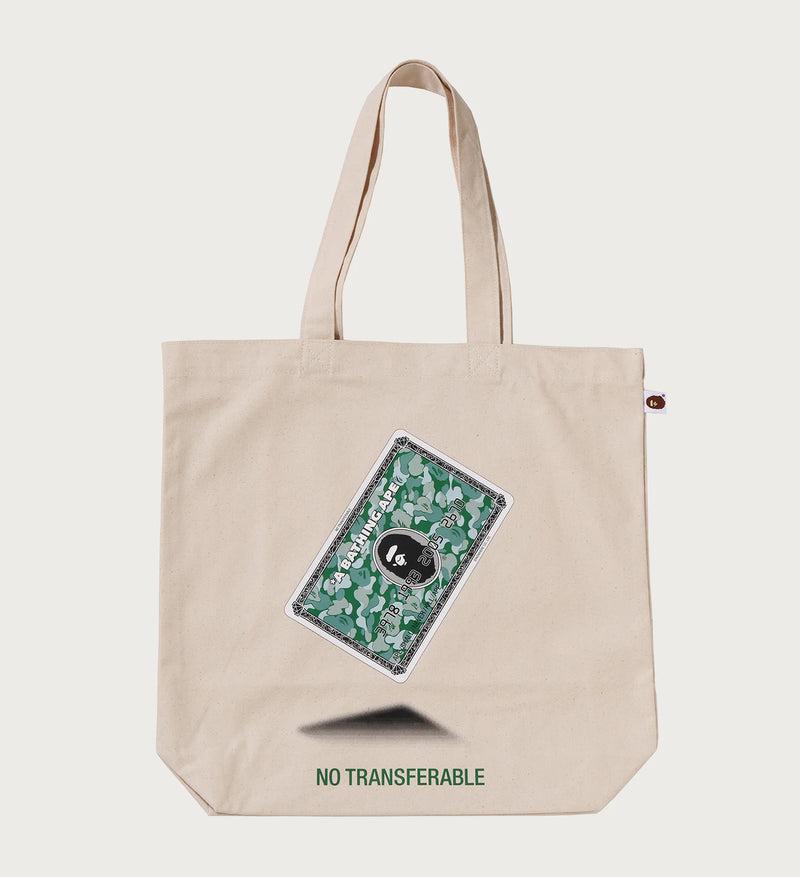 A BATHING APE BAPE CARD TOTE BAG ( ONLINE EXCLUSIVE )