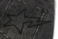 A BATHING APE DESTROYED STA RELAXED FIT 13oz DENIM SHORTS