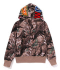A BATHING APE Ladies' TREE EDGE CAMO SHARK FULL ZIP HOODIE