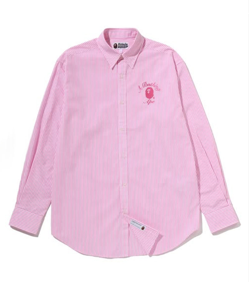A BATHING APE Ladies' COLLEGE STRIPE SHIRT