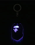 A BATHING APE APE HEAD LED KEYCHAIN