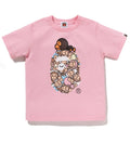 A BATHING APE BAPE KIDS ALL BABY MILO MULTI MILO ON BIG APE TEE