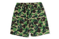 A BATHING APE ABC CAMO APE HEAD ONE POINT BEACH SHORTS