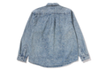 A BATHING APE ONE POINT LINE CAMO JACQUARD DENIM L/S SHIRT