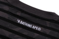 A BATHING APE SOLID CAMO ONE POINT RELAXED FIT STRIPE L/S TEE