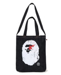 A BATHING APE JAPAN DENIM COLLECTION APE HEAD DENIM 2WAY TOTE BAG