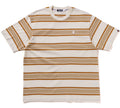 A BATHING APE ONE POINT STRIP RELAXED FIT TEE